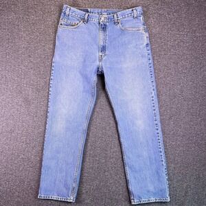 Vintage Y2K Levis 505 Jeans Mens 36x30 Blue Regular Straight USA Made Fits33x29